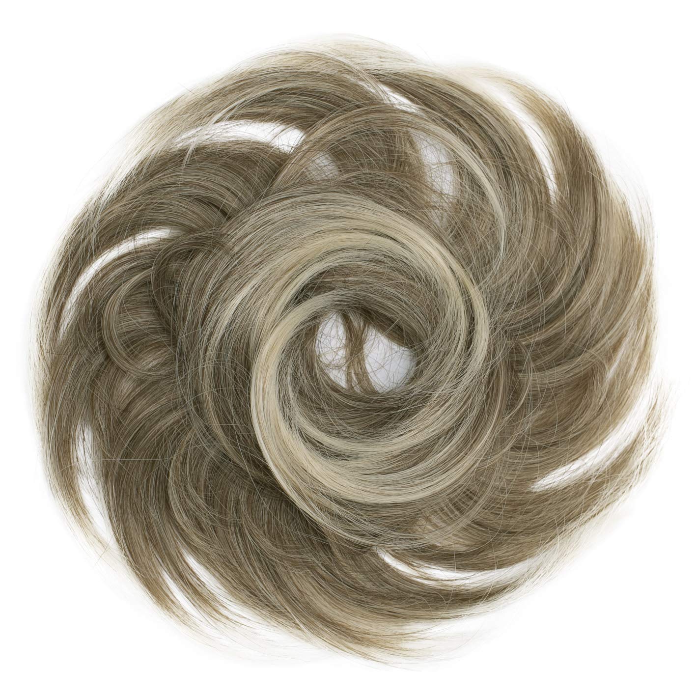 CAISHA Synthetic Fiber Hairpiece Scrunchie Scrunchy Updo Slightly Wavy Dark Blonde Mix G22B