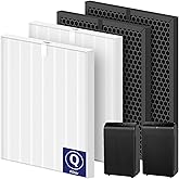 5510 5520 Replacement Filter Q Compatible with Winix 5510, 5520 PlasmaWave Air Purifi-ers, 2 x HEPA + 2 x Activated Carbon Combo for Dust Pollen Pet Smoke, Part# 1712-0123-00