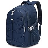 BLUEFAIRY Middle High School Backpack for Teen Boys Girls Large College Bookbag with Laptop Sleeve Back to School Book Bags Mochilas Escolares para Niños Niñas Adolescentes (Dark Blue, Solid)