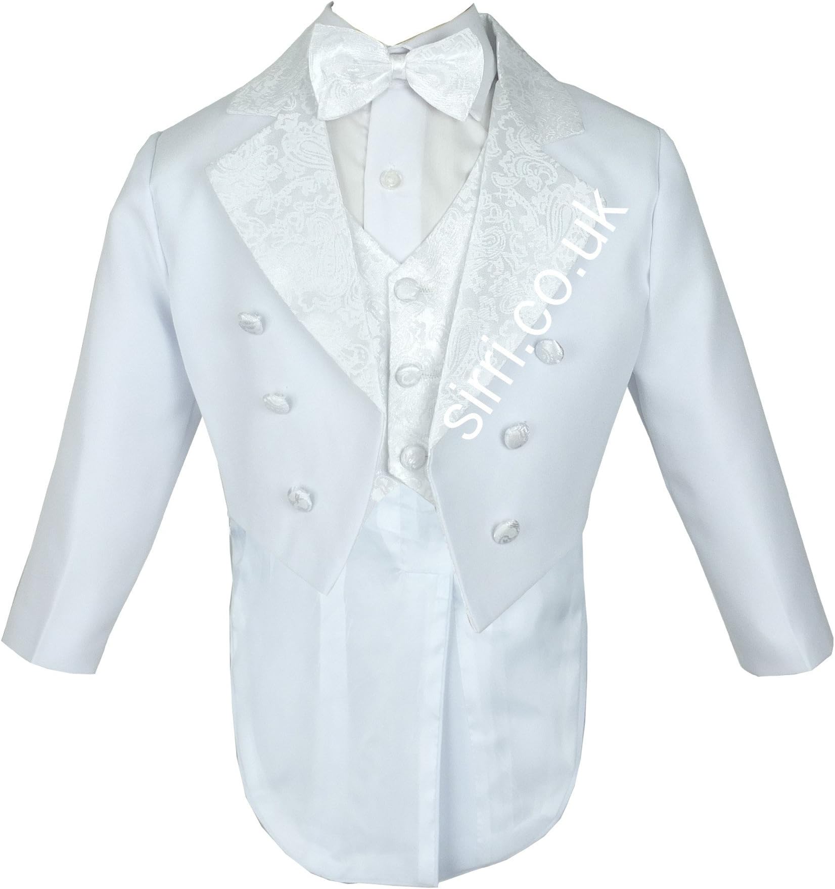 Boys 5 PC Tuxedo Suit, Christening, Pageboy, Wedding Suit Outfit Kids Suits, Youth Tuxedo
