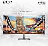 MSI PRO MP341CQ 34 inch UWQHD 3440x1440 100Hz HDR Curved Monitor view 2