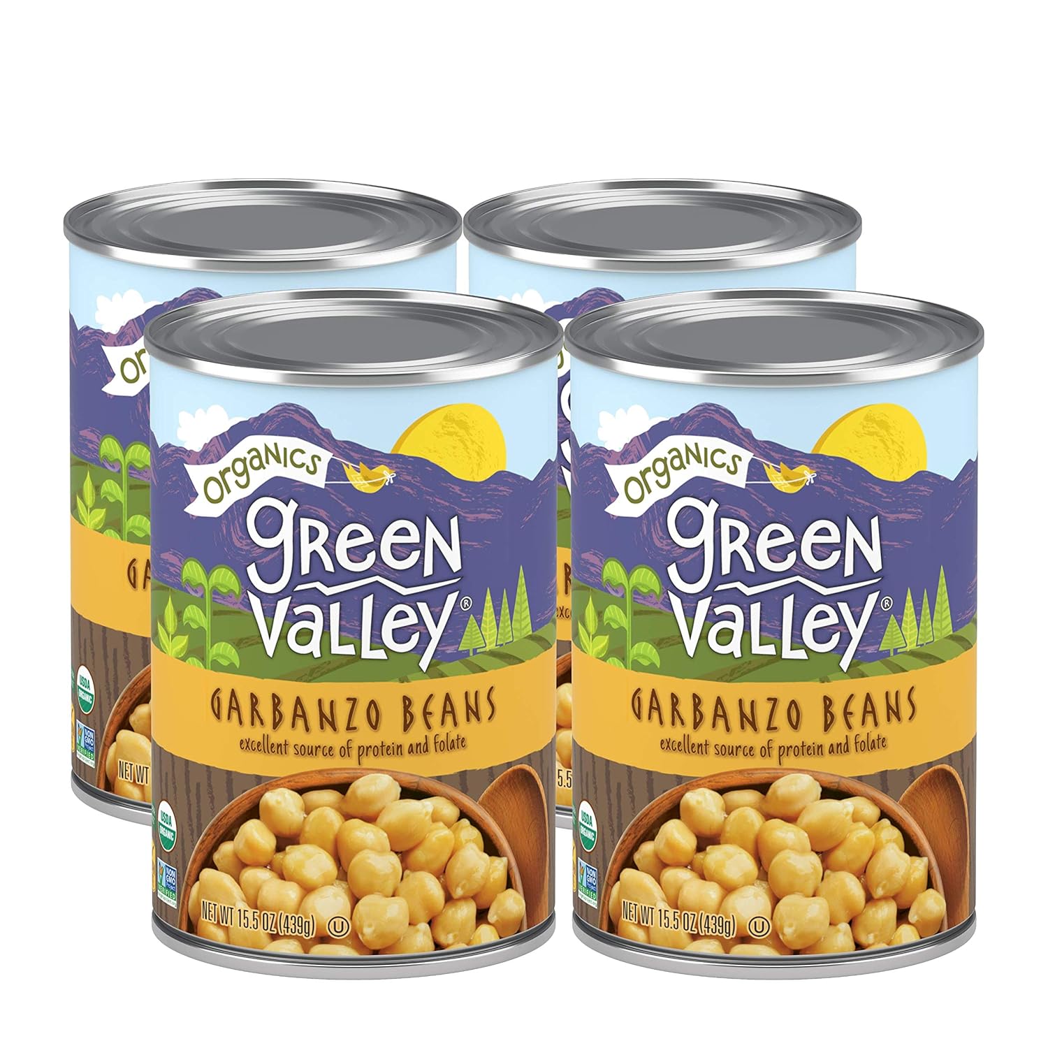 Green Valley Organics Garbanzo Beans USDA Organic NonGMO Project Verified