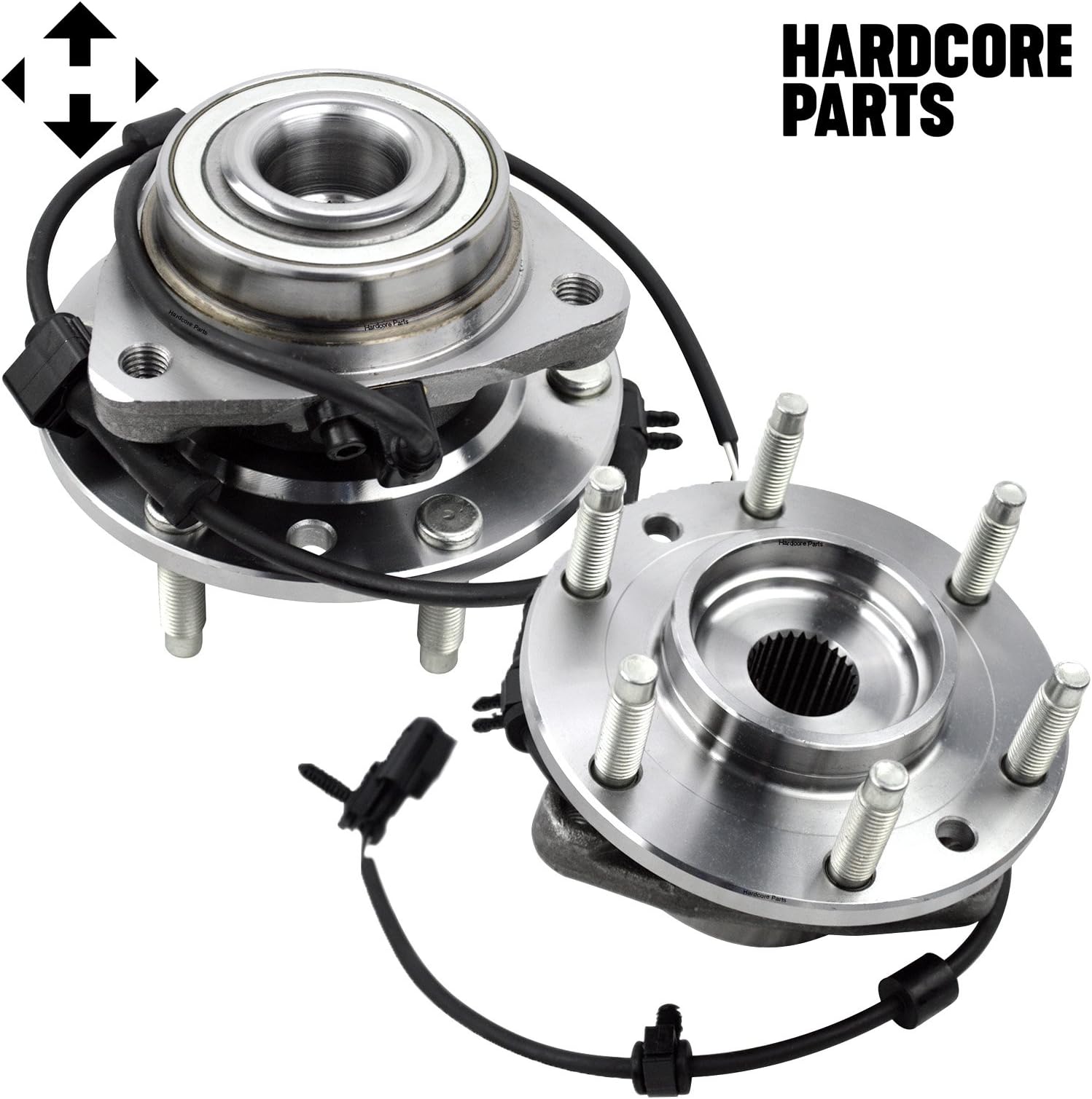 Wheel Hub Bearing Assembly (2) Chevy Trailblazer GMC Envoy, Front w/ABS 6 Lug 513188