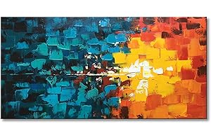 SEEKLAND ART Hand Painted Abstract Oil Painting on Canvas Modern Wall Art Decor Hanging