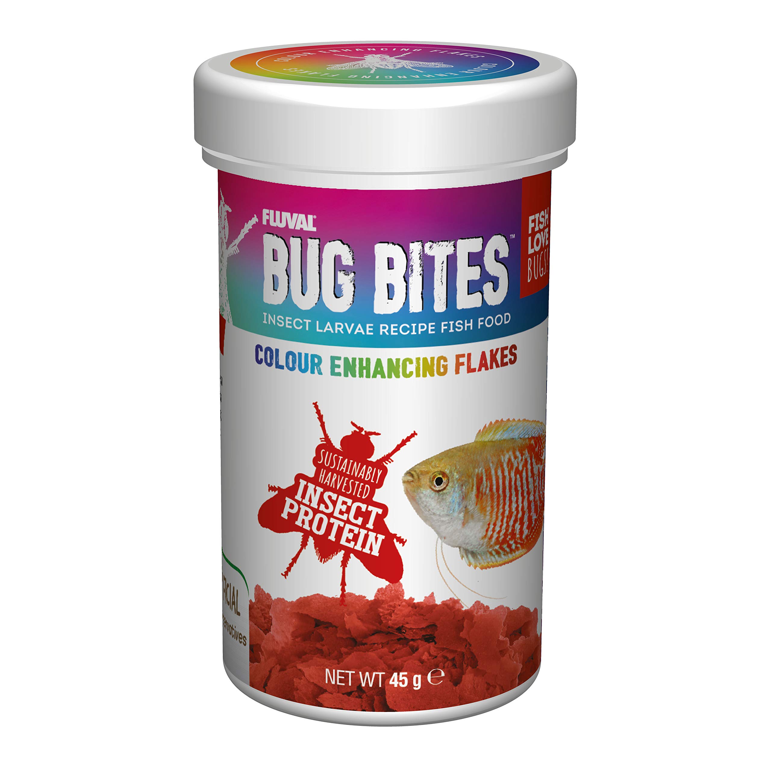 Fluval Bug Bites Colour Enhancing Flakes 45 g