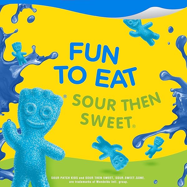 SNACK PACK SOUR PATCH KIDS BLUE RASPBERRY FLAVORED JUICY GELS CUPS, 3.25 OZ., 6-COUNT