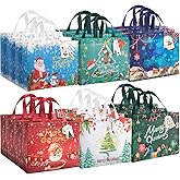 ZUIYIN 18 Pack 13" Large Christmas Gift Bags - with Gift Tags - Reusable Non-Woven Christmas Gift Bags with Handles for Holiday Xmas Party Gifts Wrapping Shopping (12.6"×9.8"×6.7")