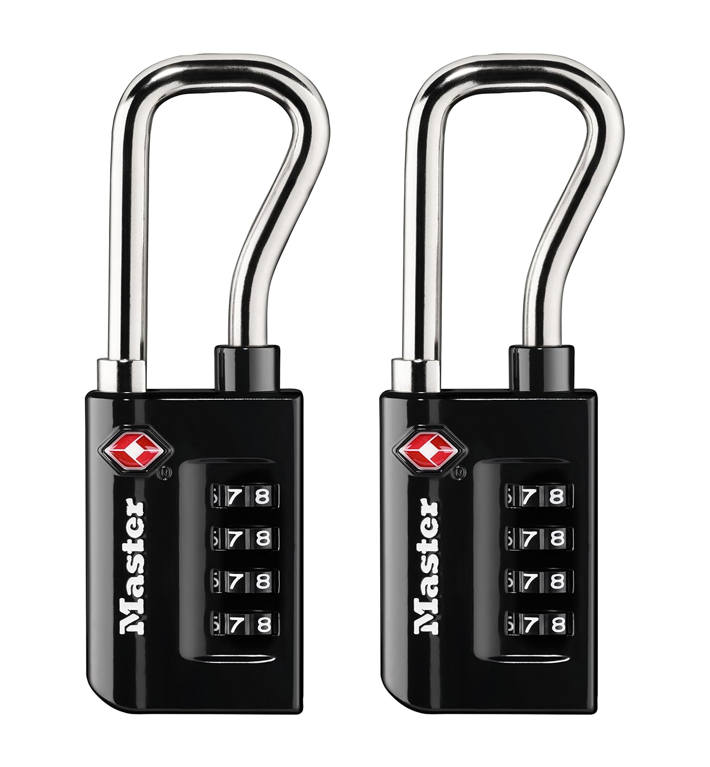 1-5//16 in 4696T Pack of 2 Wide Set Your Own Combination TSA Accepted Luggage Lock Master Lock Padlock