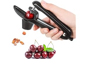 EWPJDK Cherry Pitter Tool Pit Remover Heavy-Duty Stainless Steel Olive Pitter Tool for Making Cherry Jam (Black)
