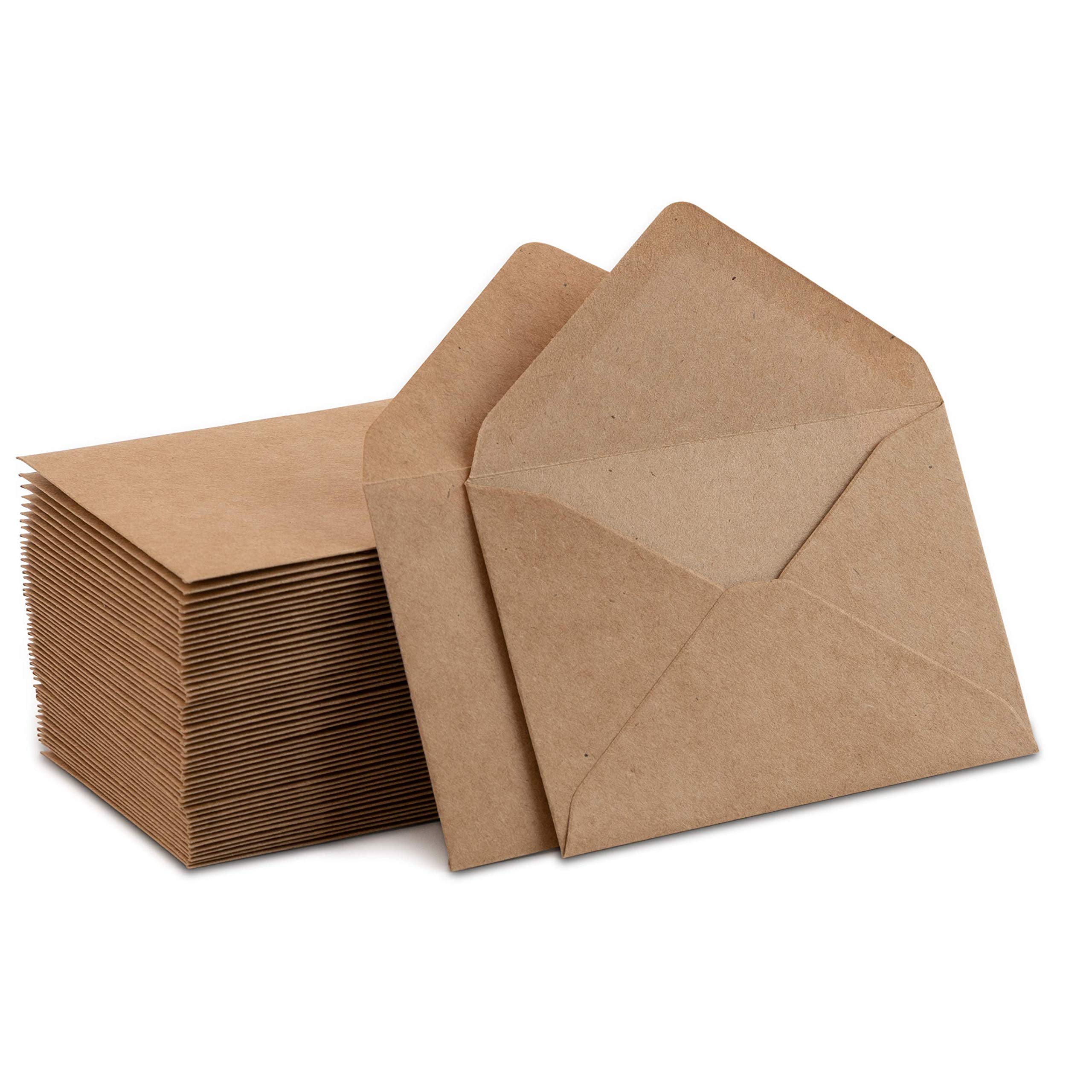Photo 1 of Kraft Mini Envelopes Brown Kraft Gummed Envelopes for Gift Cards and Business Cards (4"x2.75" 60 Pack)