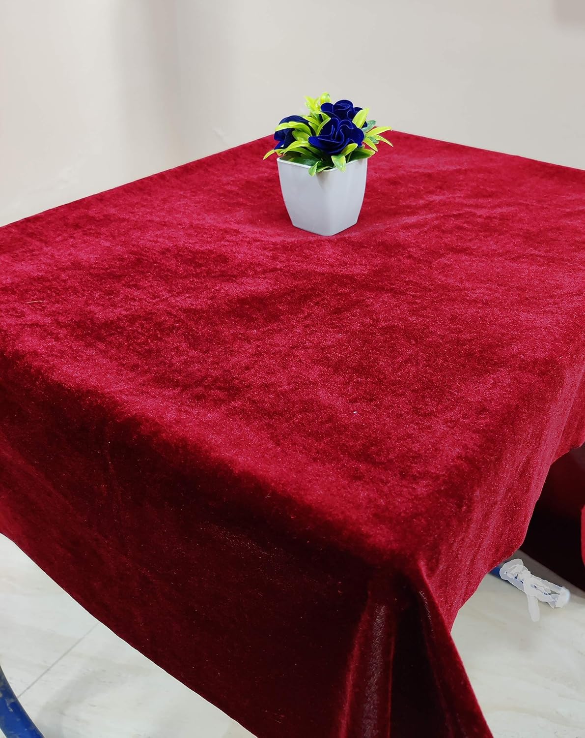 Buy ASHGOBS Maroon Velvet Table Cover ( Tablecloth ) for Dinning Table