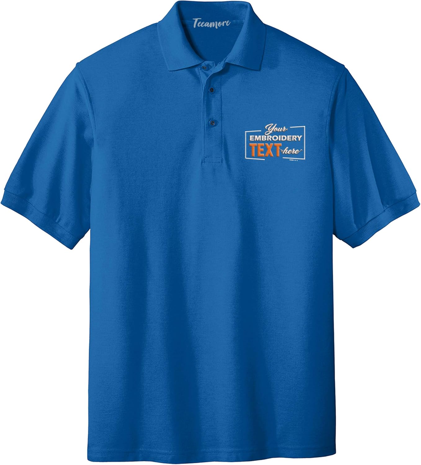Custom Embroidered Polo Shirt for Men Personalized Embroidery Name Text Golf Tee: Clothing