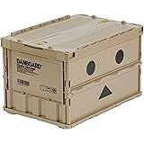 【Amazon.co.jp限定】TRUSCO(トラスコ) "ダンボー"薄型折りたたみコンテナ  50L ロックフタ付 TR-C50B-A-DNB