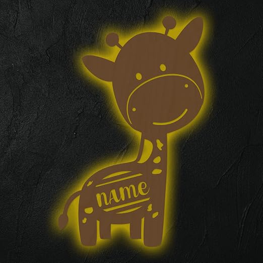 Schlummerlicht Personalisiert Wandlampe Giraffe Kinderzimmer