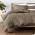 Bare Home Comforter Set - Queen Size - Ultra-Soft - Goose Down Alternative - Premium 1800 Series - All Season Warmth (Queen, Taupe)
