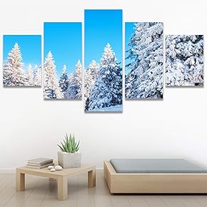 SIGNWIN 5 Panel Canvas Wall Art Modern Art...