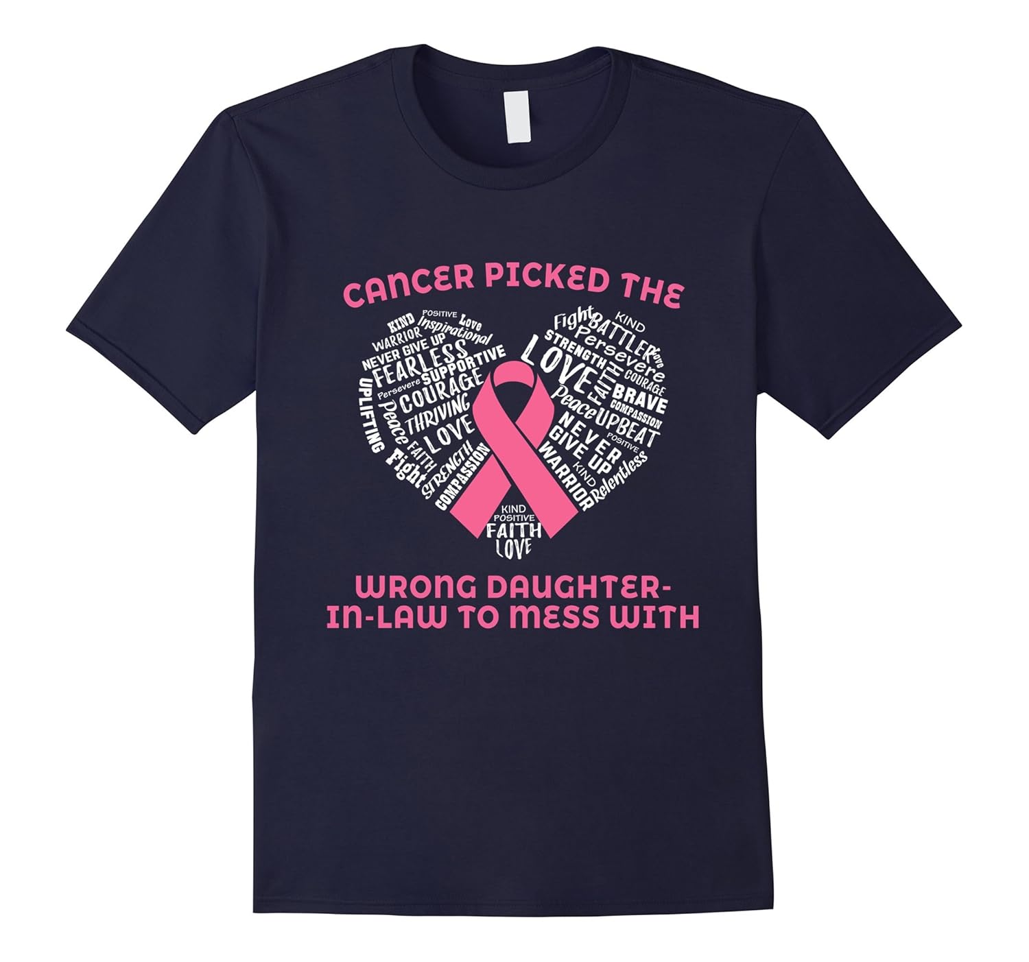 Breast Cancer Awareness T Shirt Support Daughter In Law Love-Rose