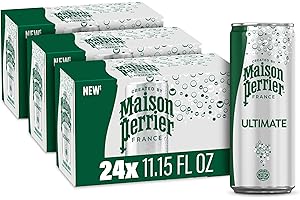Maison Perrier Unflavored Sparkling Water, 11.15 Fl Oz Cans, 8 Count, 3 Pack 267.6 fl oz