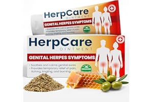 TERRAMED JUST THINK COMFORT Herpes Genital Treatment | Herpcare Fast Acting Ointment | Can be Used on Cold Sore | Homeopathic Medicine | Soothes Itching, Tingling & Burning | Relief from The Symptoms of Genital Sore