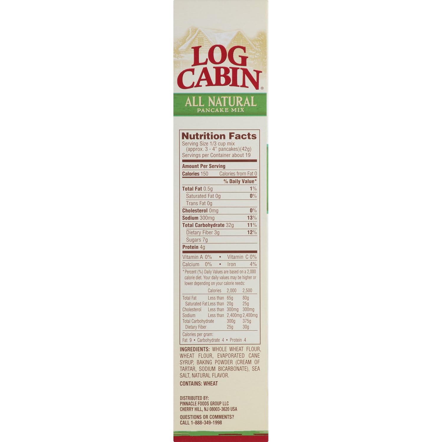 Amazon Com Log Cabin All Natural Pancake Mix 28 Ounce Prime Pantry