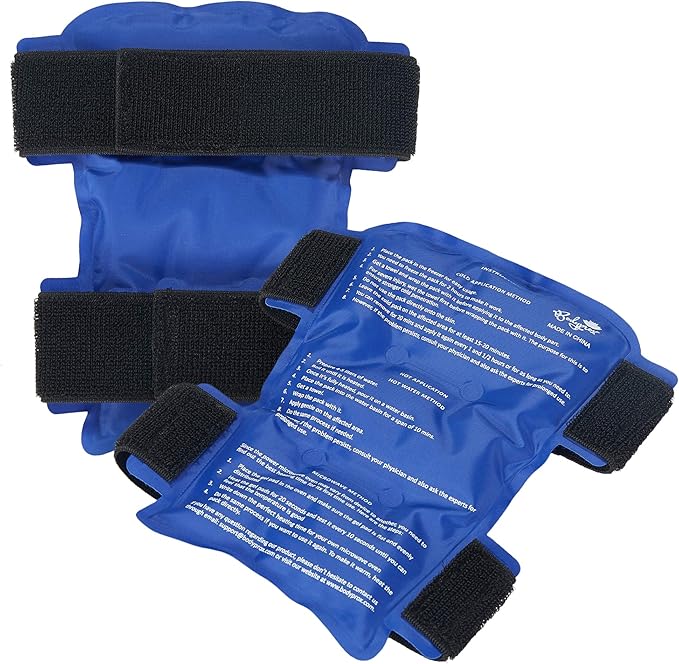 Shin Splint Ice Pack 2 Pack Reusable Shin Cold and Hot Wrap for Shin