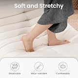 Vesgantti Togo Fireside Chair Beige Suede Lounge Ergonomic Lumbar Support view 4