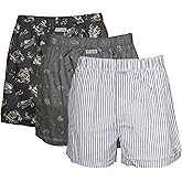 Columbia Men's 3PK MN PRINTED-WOVEN BOXER Socks 3 Pack, POOL/CARBON/CNV, XXL