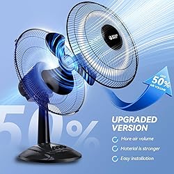 BEYOND BREEZE Oscillating Table Fan, 12” Blades