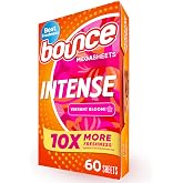 Bounce Intense Dryer Sheets, Vibrant Bloom, 60 Count, Scent Boosting Dryer Sheet
