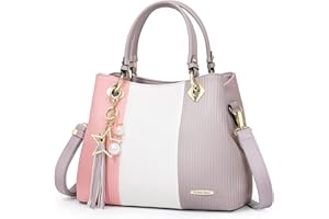 POMELO BEST Handbags for Women with Multiple Internal Pockets in Pretty Color Combination, Women's Satchel Handbag