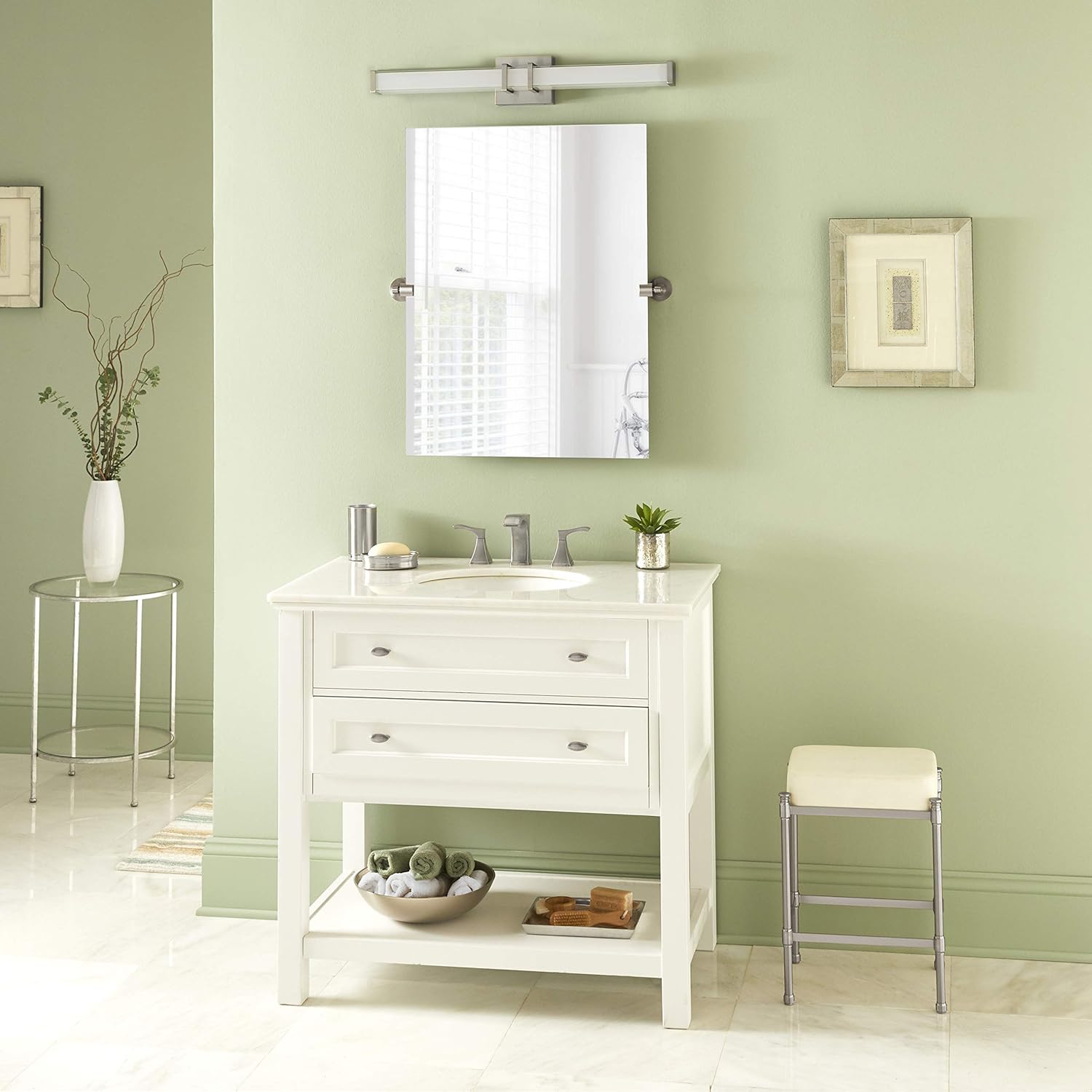 Baracino 30 Inch Led Bathroom Vanity Lights Brushed Nickel Bathroom Light Ll Wl918 1bn 30 Amazon Com