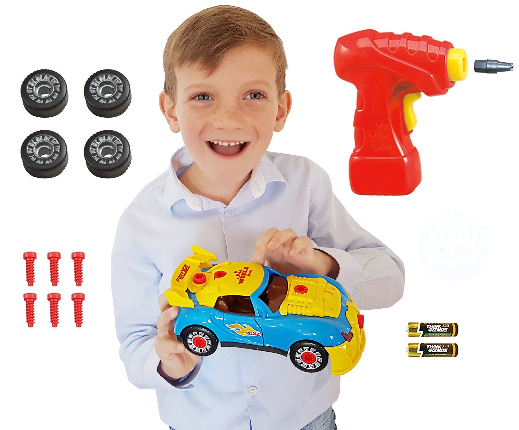 Take Apart Toy Racing Car Kit For Kids TG642 (Version2!!) Build Your