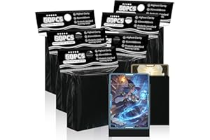 TIOPLIOR Black Card Sleeves Fit for MTG, 300 Pack Perfect Fit Standard Card Sleeves for Trading Cards Sports Cards Baseball Cards TCG, Sturdy and Nice Shuffling