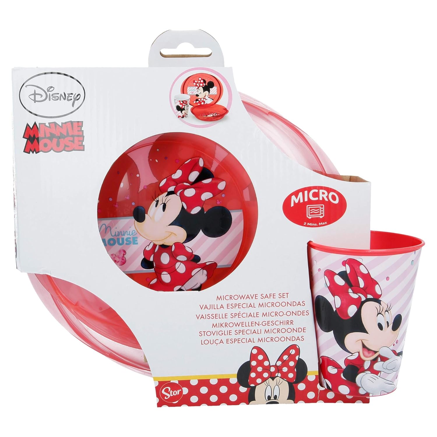 SET MICRO EASY 3 PCS. (PLATO, CUENCO Y VASO) MINNIE MOUSE - DISNEY ...