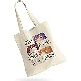 LANBAIHE Just A GL Who Loves Anime Tote Bag, Anime Merch Birthday Gifts, Reusable Tote Bag Gifts for Her (2LTBG06)