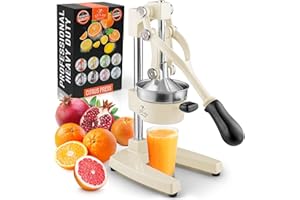 Zulay Professional Citrus Juicer - Manual Citrus Press and Orange Squeezer - Metal Lemon Squeezer - Premium Quality Heavy Dut