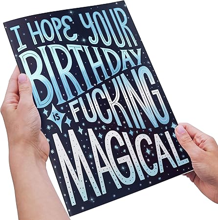 Amazon Inyourface カード 大人用 ユーモア 面白いバースデーカード 彼または彼女のi Hope Your Birthday Is Fucking Magical Sparkle Bitch グリーティングカード 文房具 オフィス用品 Amazon Inyourface カード 大人用 ユーモア 面白いバースデーカード 彼または彼女のi Hope Your Birthday Is Fucking Magical Sparkle Bitch グリーティングカード 文房具 オフィス用品