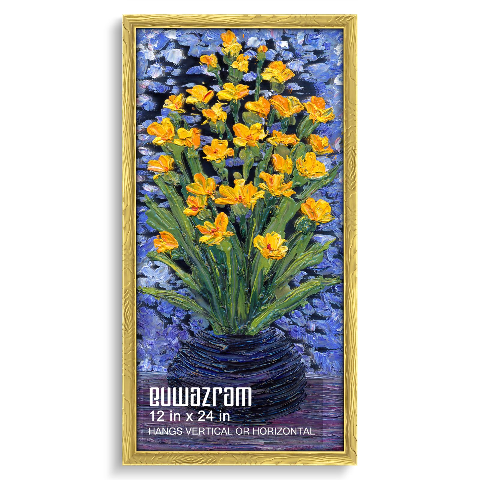 euwazram Ornate Gold 12x24 Frame - Single Frame, 12