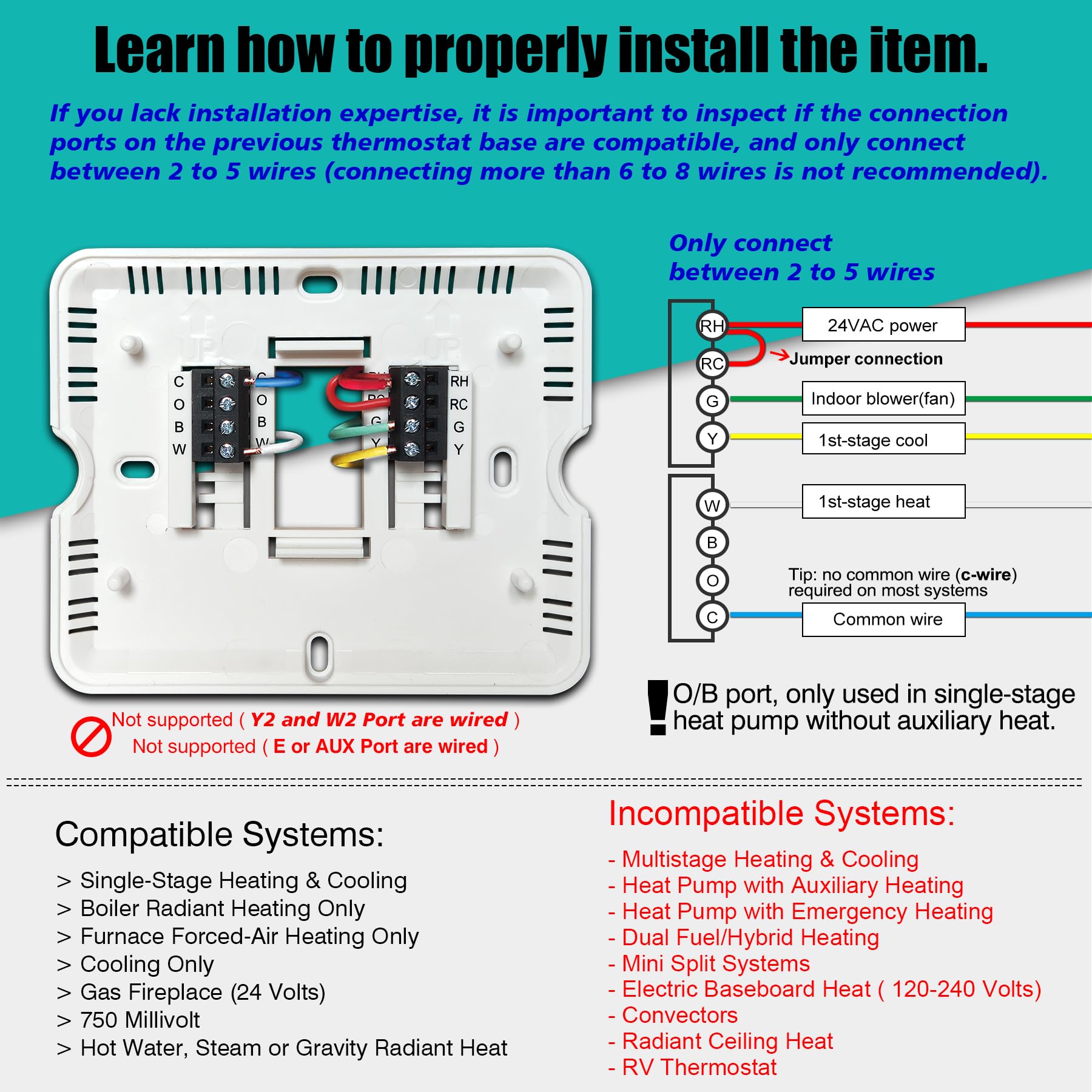 Heagstat Thermostat Manual Honeywell Home X1N Non-Programmable
