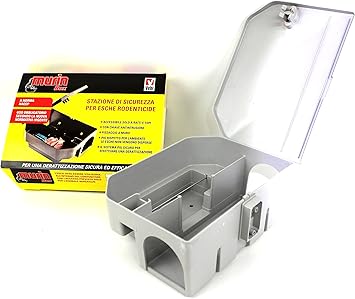 vebi Ratón oído Caja cebo Roden tizid con llave: Amazon.es: Bricolaje y herramientas