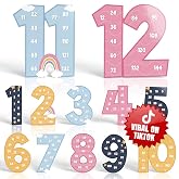 BEAWART Multiplication Chart Posters, 12 Pack Numbers From 1 to 12 | Times Table &amp; Skip Counting Math Set for Elementary Classroom, Teacher Supplies Must Haves 2026 Bulletin Board