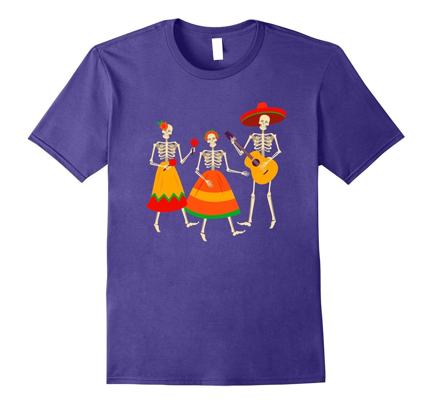 Mexican Skeletons Dancing Halloween tshirt for Men, Women-Rose