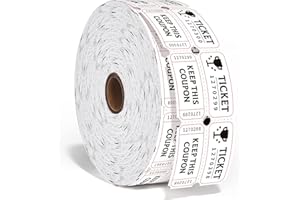 Methdic 2" x 2" 2000 Raffle Tickets Double Roll for Events, Entry, Class Reward, Fundraiser & Prizes Tickets