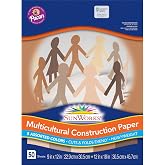 Pacon SunWorks Shades of Me Multicultural Construction Paper, 9" x 12", 50 Sheets/Pack, 1 Pack