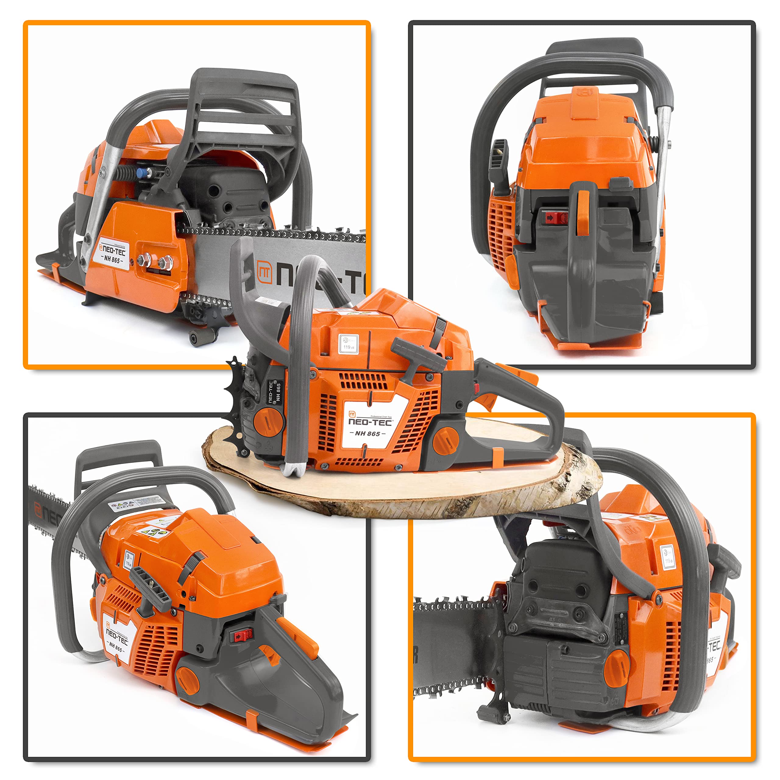 NEO-TEC NH865 65cc Gas Chainsaw for G365 With 18 Inch Guide Bar Power Chain Saw 3.4KW Gasoline Chainsaws for Tree and Wood Cutting, All Parts Compatible with Husqvarna 365 Milling