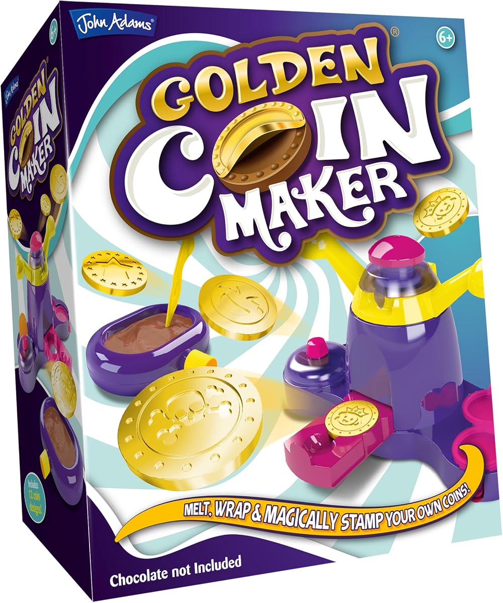 John Adams Golden Coin Maker Gift Kit for Chocolate Coins 12 stamp designs