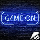 Kavaas Gaming Neon Sign, Game On Neon Sign for Game Room Decor - LED Game Neon Sign for Teen Boy Room Decor, Gamer Wall Decor - Best Gamer Gifts for Boys, Kids (Blue)