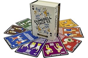 Stack 52 Dumbbell Exercise Cards. Workout Playing Card Game. Video Instructions Included. Perfect for Training with Adjustable Free Weight Sets and Home Gym Fitness. (2019 Mega Pack)