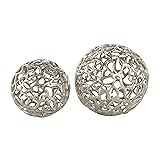 Deco 79 Aluminum Metal Decorative Orbs & Vase