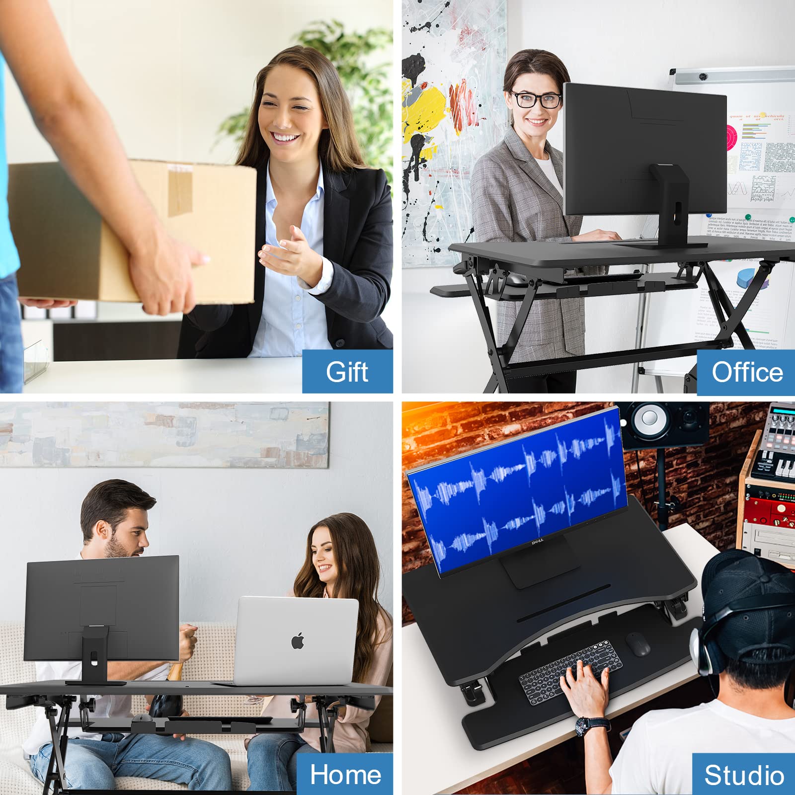 Mua Standing Desk Converter 35 Inches Height Adjustable Sit to Stand ...